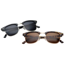 grinderPUNCH - Polarized Hamilton Premium Club Half Frame Sunglasses 2 Pack