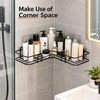 Wall Mounted Corner Shower Shelf for Bathroom Storage – Single-Tier