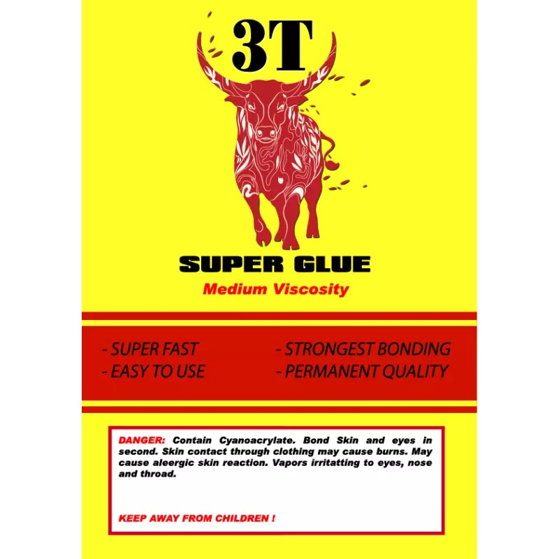 3T Medium Cyanoacrylate SUPER GLUE (2 LB)  200 CPS