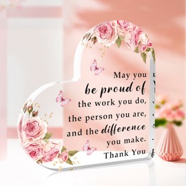 Inspirational Gifts Teacher Appreciation Gifts Nurse Appreciation Gifts Heart Shape Acrylic Sign Employee Appreciation Gifts Farewell Gifts For Coworkers Motivational Gifts Thank You Gifts