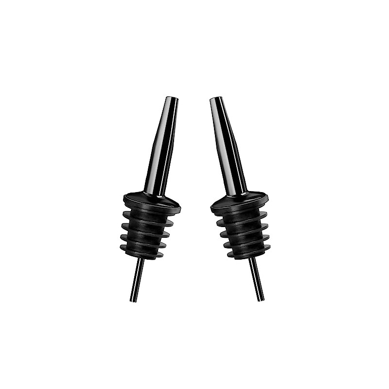 Final Touch Black Chrome Bottle Pourers, Set of 2 (FTA7003-19)