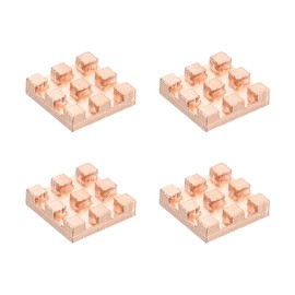 PATIKIL Copper Heatsink 8x8x2mm, 4 Pcs Heat Sink Cooler Radiator for Raspberry Pi Chip CPU Power Transistor FET IC Power Amplifier