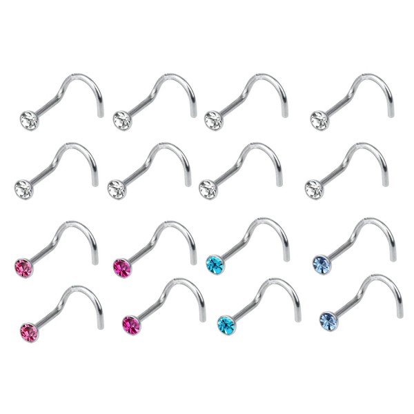 Luxe Modz Nose screw studs Titanium press fit jewel 16