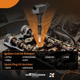 maXpeedingrods UF764 Set of 4 Ignition Coil Pack and Iridium Spark Plugs Fit for Kia Sorento Optima Sportage, for Hyundai Sonata Santa Fe Tucson L4 2.0L 2.4L, Ignition Coil Kit Replaces UF-764
