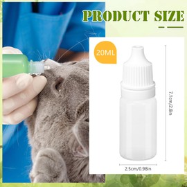 ywmigl - 100 botellas de plástico con cuentagotas y tapón para almacenamiento de aceite y líquido para ojos (20 ml)