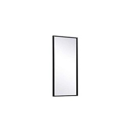 Elegant Decor Monet Home Office Decorative Rectangle Framed Wall Mirror, 28" L x 14" H - Black