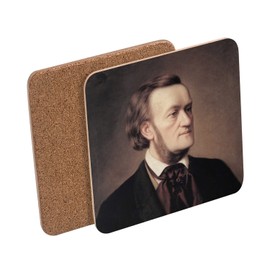 Cork Coasters - Richard Wagner Composer German Portrait Painting - Pack of 6 (95x95mm)