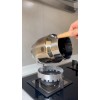 SA&MC Hand-Crank Rotating Stainless Steel Coffee Bean Roaster with Thermometer