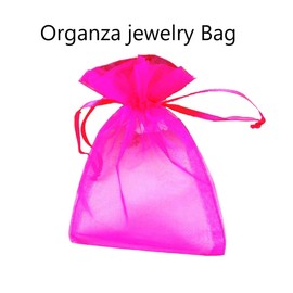 Organza Bags:100Pcs, 3.54'x4.33'/ 9x11cm with Satin Drawstring Organza Favor,Jewelry Pouches, Wedding Party Christmas,Favor Gift Bags Jewelry Bags (hotpink-100pc)