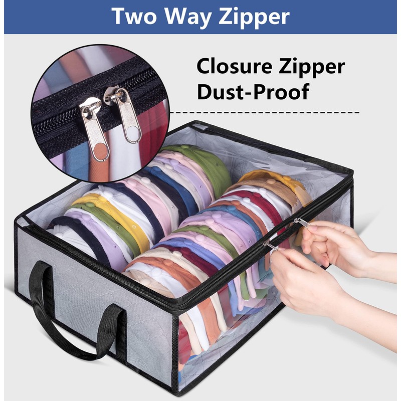 WEKIWGOT Pack of 2 Baseball Cap Storage for 40 Caps,