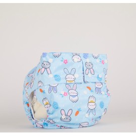 ABDL Diapers Japanese Standard Adult Print Diaper, Unisex - Rabbit and Light Blue, Leak Proof, Highly Absorbent Diaper, Adult Diaper Cover/Wrap,