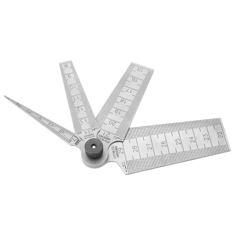 Taper Gage Set, Stainless Steel Welding Taper Feeler Rulers Hole
