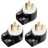 3PACK 90 Degree USA Canada Male Nema 5-15P 3 Pole