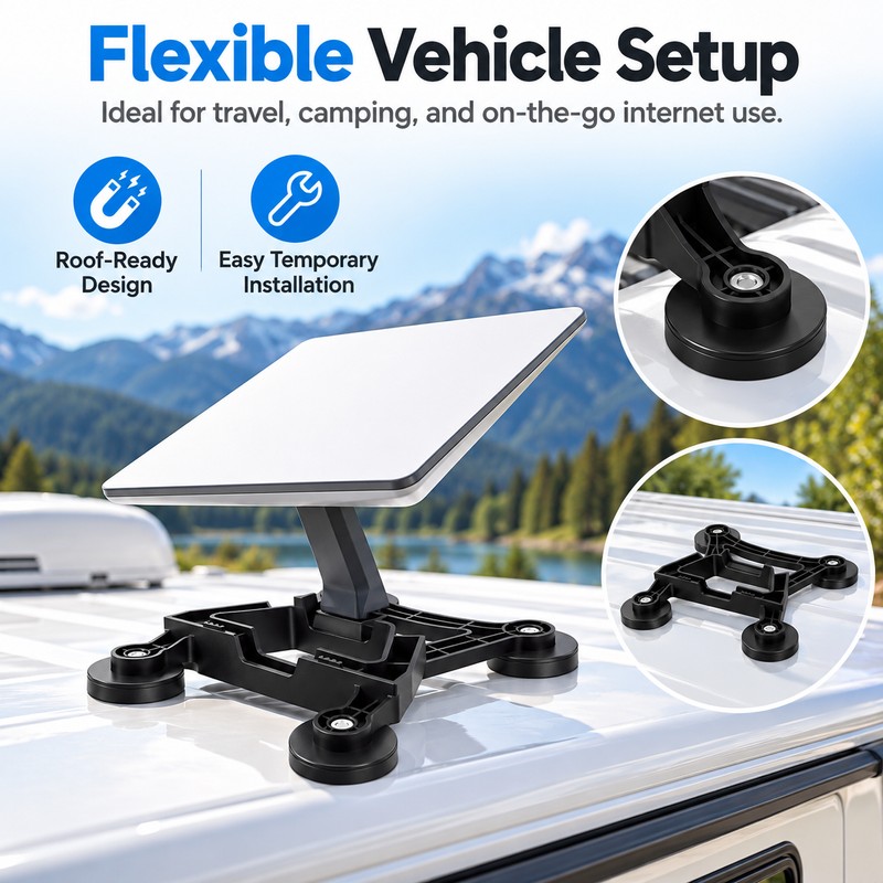 Magnetic Roof Mount for Starlink Mini/Mini X – 4 Magnetic