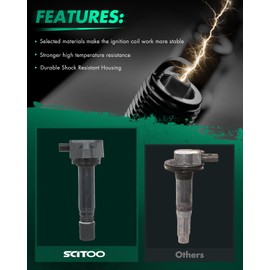 SCITOO SCITOO Ignition Coil suitable with, for Honda Civic 2006-2011 L4 1.8L,Pack of 4,UF582