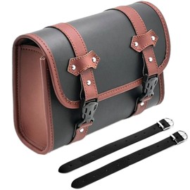 LIKENNY Motorbike Mini Tool Bag, Universal Tooling Bag, PU Leather, Storage Bag, Storage Bag, For Small Items, For Motorcycles, Tool Bag, Easy Installation, Handle, Universal Waterproof, 11.0 x 8.3 x