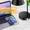 Industrial Dimmable Desk Lamp with 2 USB Charging Ports AC