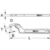 KS TOOLS 517.1312 Flexible Hook Wrench with pin, 19-50mm, one