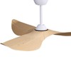 SPOFLYINN 52" Modern Ceiling Fan With 3 Warped Blades, Remote