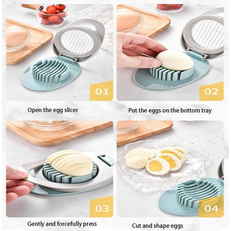 Egg Slicer Stainless Steel Wire Egg Slicer Multifunctional Egg Cutter