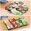 Weysat 12 Grids Acrylic Tea Bag Organizer Clear Acrylic Holder