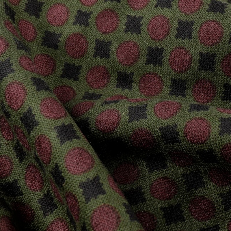 Stetson Allover Dots Wool Scarf Men's with Fringes Autumn Winter