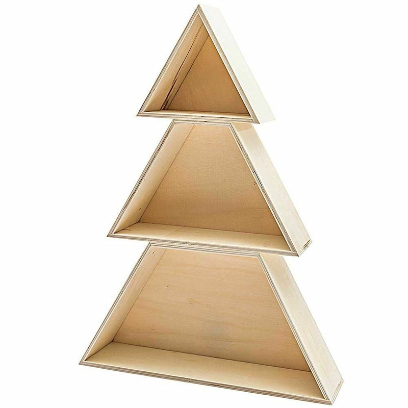 Luck and Luck Wooden Boxes Fir Tree Set of 3