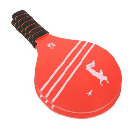 CORHAD 2Pcs Short Handle Badminton Paddles for Beginners Thickened Wooden Rackets for Adults for Beach Ball Games and Outdoor Fun Lightweight Durable Design