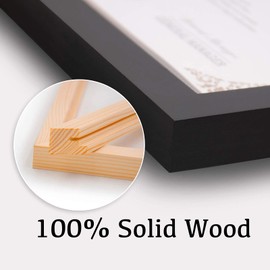 EGOFINE 6x4 Photo Frames Black Set of 4,Wooden Frames Matted for 3.5x5/4x6inch Pictures,6x4 Picture Frames for Tabletop and Wall Mounting,10x15cm Small frames for Portrait, Printing, Landscape