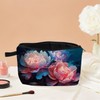 MoCaliduccious Peony Makeup Bag for Women Travel Cosmetic Organizer Bag