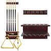 Pool Stick Holder Wall Mount,Hardwood Billiards Pool Cue Rack, Pool