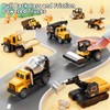 HONGTUO Alloy Mini Construction Vehicles, 8Pcs Die-cast Construction Toys Set,
