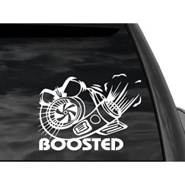 FGD Angry Turbo Universal Vinyl Rear Window Decal 8" X 12"  (4td12)