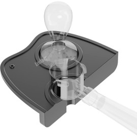 Espresso Tamper Mat, Food Safe Silicone Coffee Corner Tamping Mat Anti-Slip, ledorr Non-Slip Soft Station Holder Pad for Barista Tool Home Kitchen Office Bar Shop Worktop, Small-Black