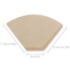 100Pcs 103 Coffee Filter Paper Disposable Natural Unbleached Original Wooden