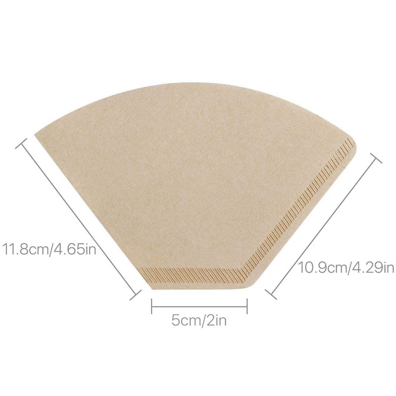 100Pcs 103 Coffee Filter Paper Disposable Natural Unbleached Original Wooden