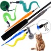 Cat Worm Toy Refills Cat Toy Wand Replacement, 12 Pieces