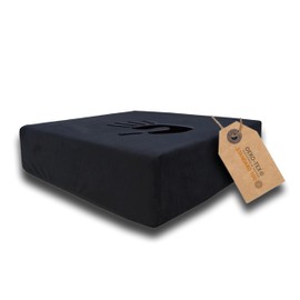 PrimoLiving Orthopaedic Memory Foam Seat Cushion - 10 cm Booster Seat - 40 x 40 x 10 cm Standing Aid - Fixed Seat Cushion with Replacement Cover