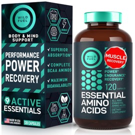 WILD FUEL- Suplemento de Aminocidos Esenciales 3,000mg Complejo Amino  Los 9 Mejores Aminocidos para el Crecimiento Muscular                          