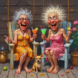 1000pcs Jigsaw Puzzle for Adults - Happy Grandma Puzzle, Paper Puzzle for Family Fun & Brain Challenge, for Holidays & Special