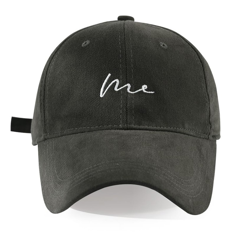 COTIDI Mens 100% Cotton Baseball Adjustable Cap, gray