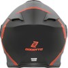 Bogotto H271 Wayke Flip-Up Helmet, Matte Black/Orange, 2XL