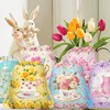 12 Pcs Tea Party Drawstring Bag Set, Colorful Floral Non-Woven