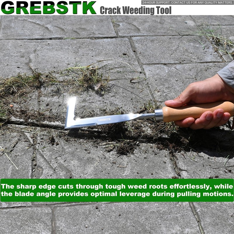 GREBSTK Crack Weeder Crevice Weeding Tool Stainless Steel Manual Weeder
