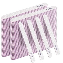 JAPCHET 200 limas de uñas de grano 100/180, tableros de esmeril de doble cara de 7 pulgadas, limas bufferes, herramientas profesionales de manicura pa