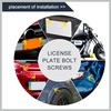RATCHROLL 4 Pcs Aluminum Alloy License Plate Bolt Screw Nuts
