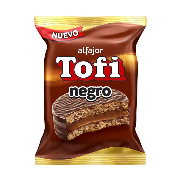 Bagley Tofi Alfajor Negro Milk Chocolate Alfajor Filled with Dulce De Leche, 46 g / 1.6 oz (pack of 6)
