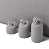 Oirlv Microfibre 3-Piece Ring Stand, Ring Organiser, Holder for Ring,