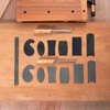 HERMIT TOOLS Cabinet Scraper Burnisher with 6 Piece Multi-Shaped Scraper