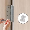 Unxuey Door Hinges, 16Pcs 2.12inch Folding Butt Hinges, Stainless Steel